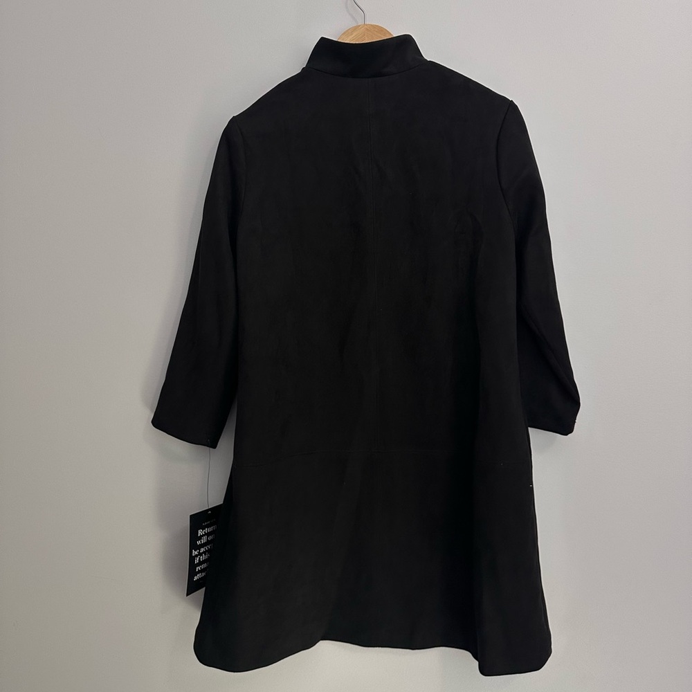 Tuckernuck Elegant Black Clifton Long Sleeve Suede Dress - Picture 5 of 7